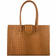 Cognac croco tas Shania