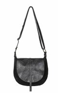 zwarte suede messenger damestas Mara