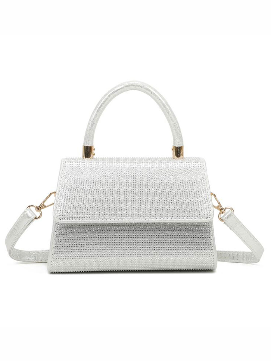 Schoudertas Glamour Zilver 2 Schoudertas Glamour Zilver