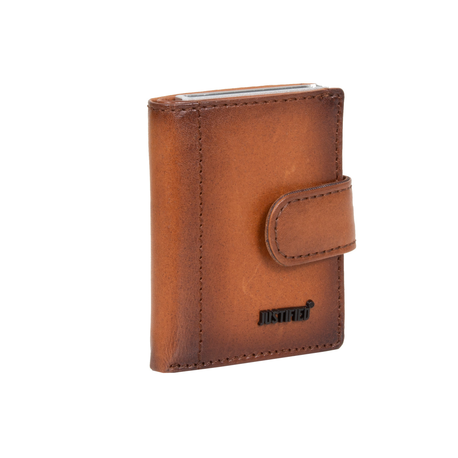 Justified Bags Justified Bags Creditcard Houder Cognac Muntgeldvak 3 Justified Bags Justified Bags Creditcard Houder Cognac Muntgeldvak