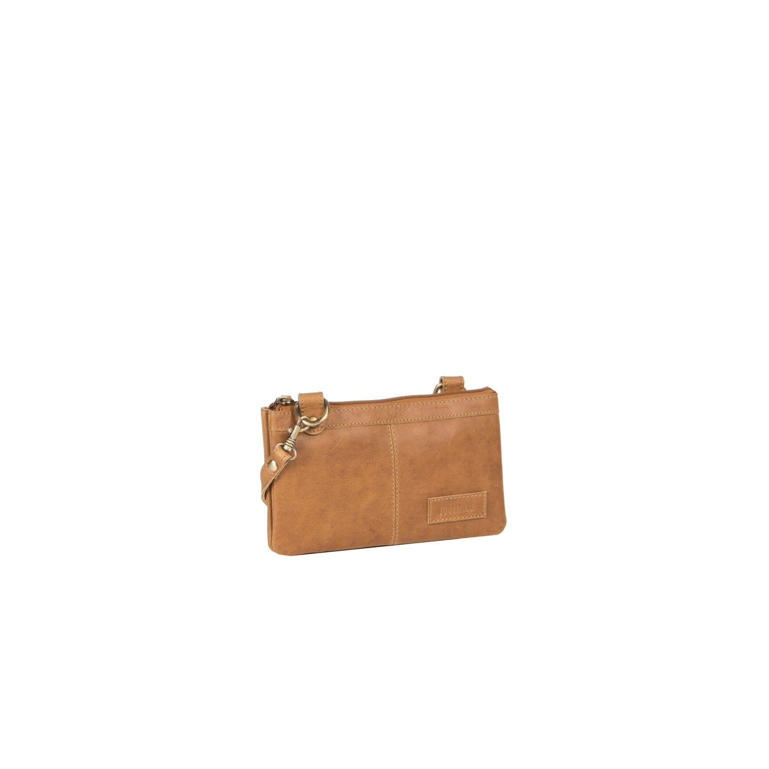 Justified Bags Justified Bags® Deborah - Leer - Small - Schoudertas - Top Zip - Cognac 1 file 37