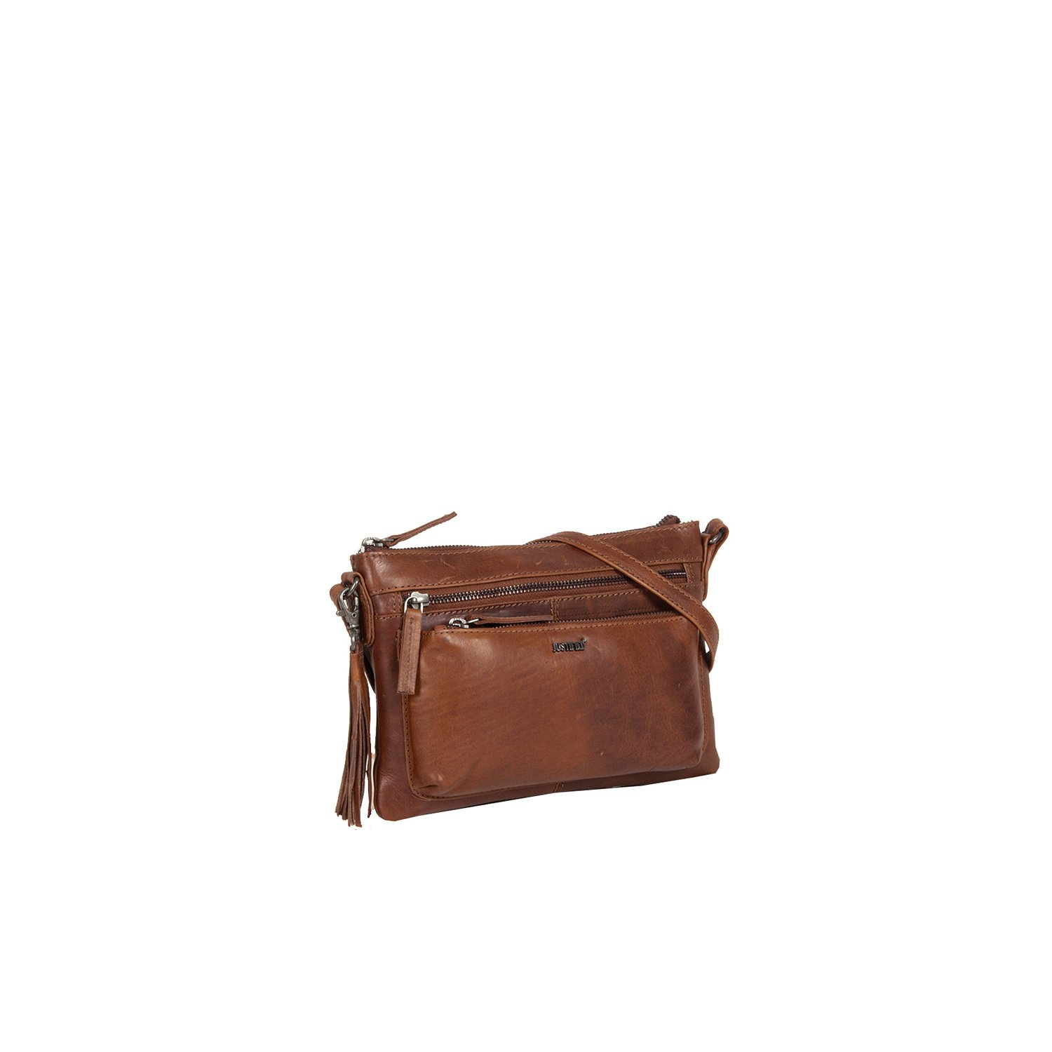 Justified Bags Justified Bags® Nynke Medium Front Pocket - Leren Schoudertas Bruin 2 file 70