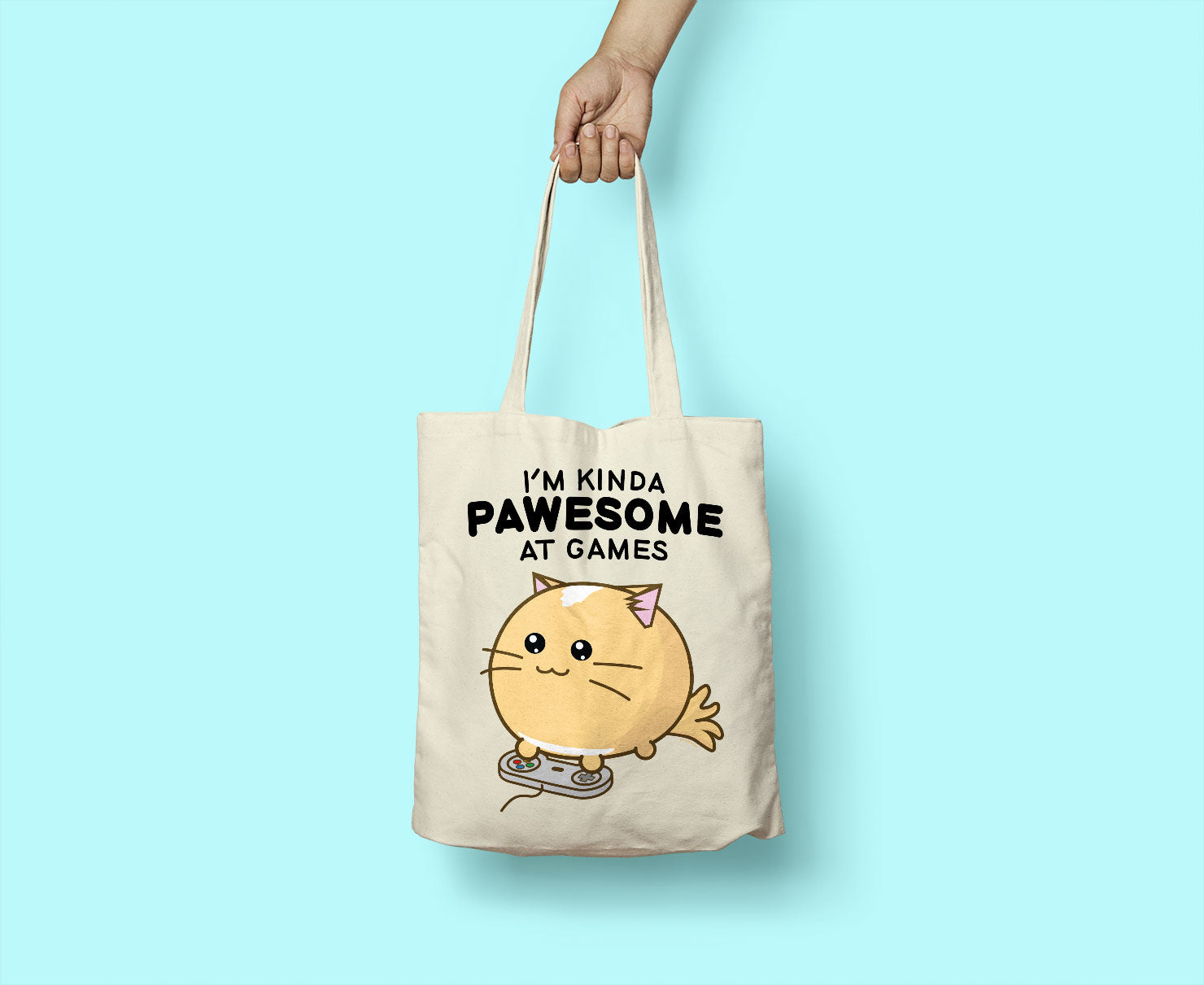 Fuzzballs Totebag - I'm Kinda Pawesome At Games 2 fuzzballs fuzzballs totebag im kinda pawesome at games 23473022533707