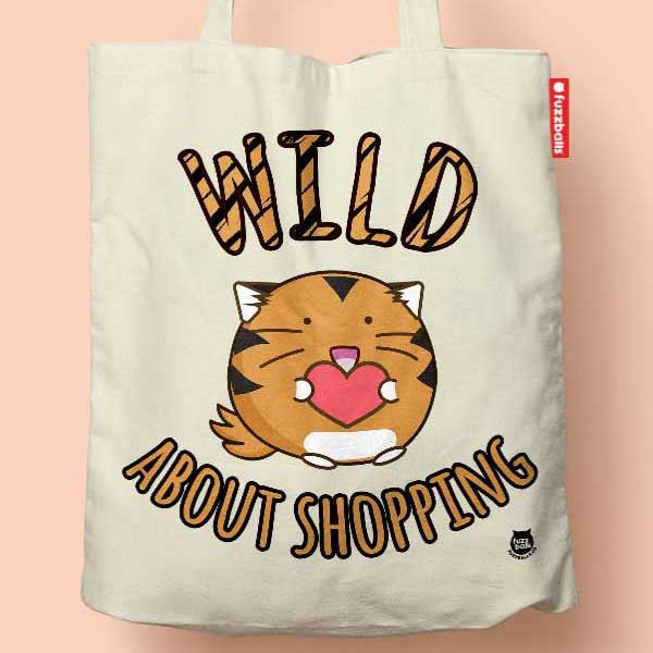 fuzzballs fuzzballs totebag wild about shopping 23473022566475