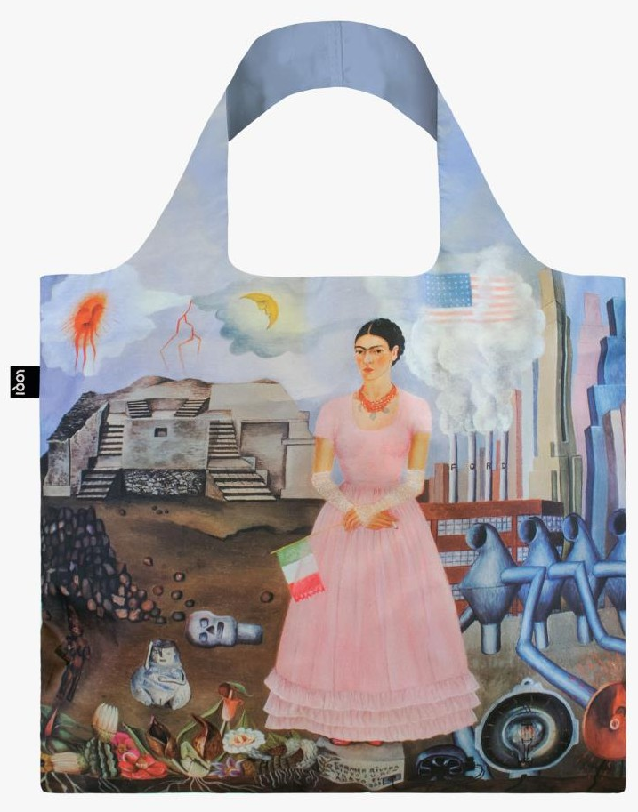 loqi bag frida kahlo self portrait on the borderline recycled