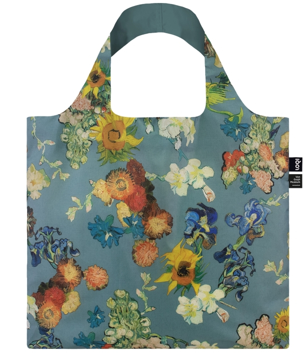 loqi bag vincent van goh 50th anniversaire bouquet flower pattern blue