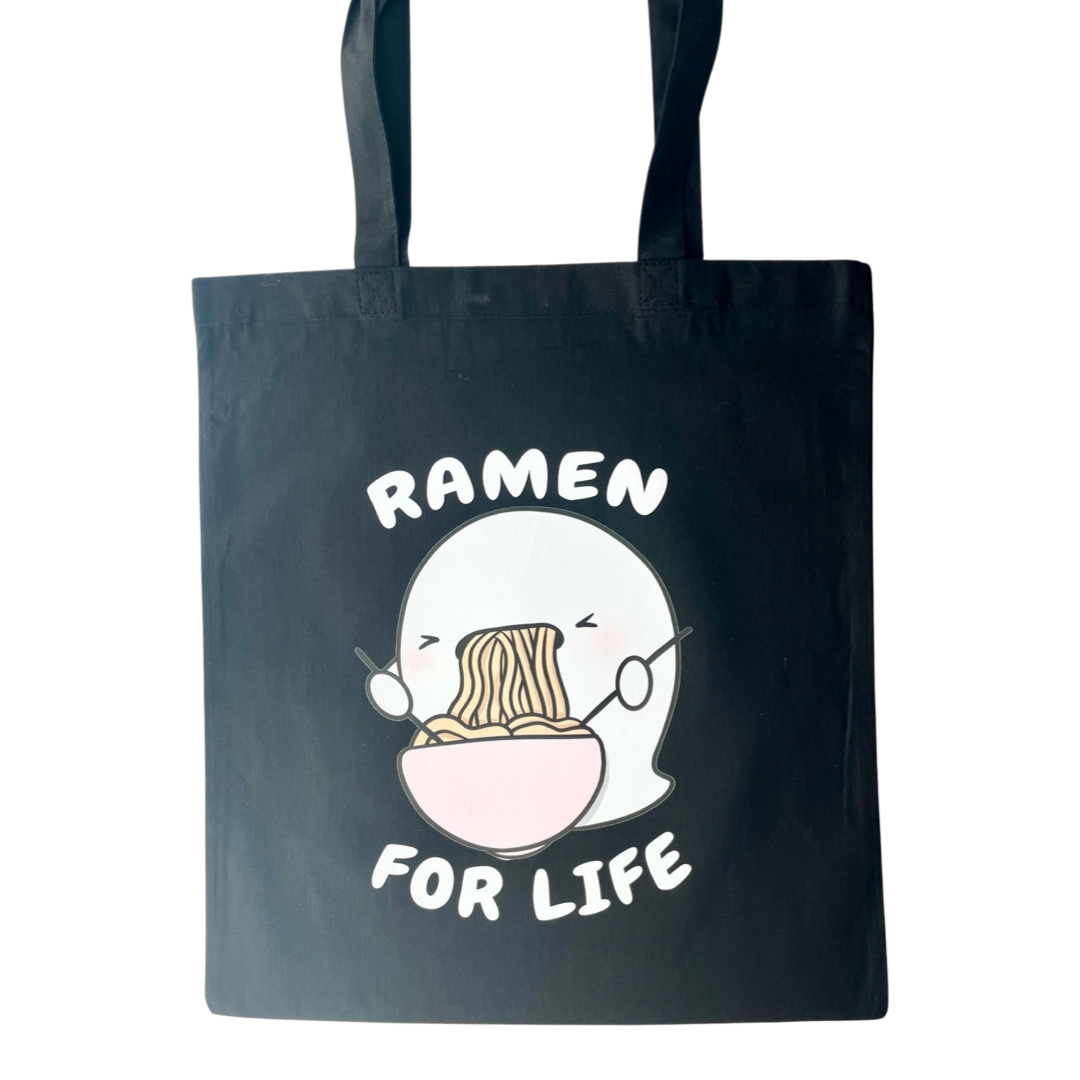 yuki the ghost totebag ramen for life diverse kleuren 23472835428427